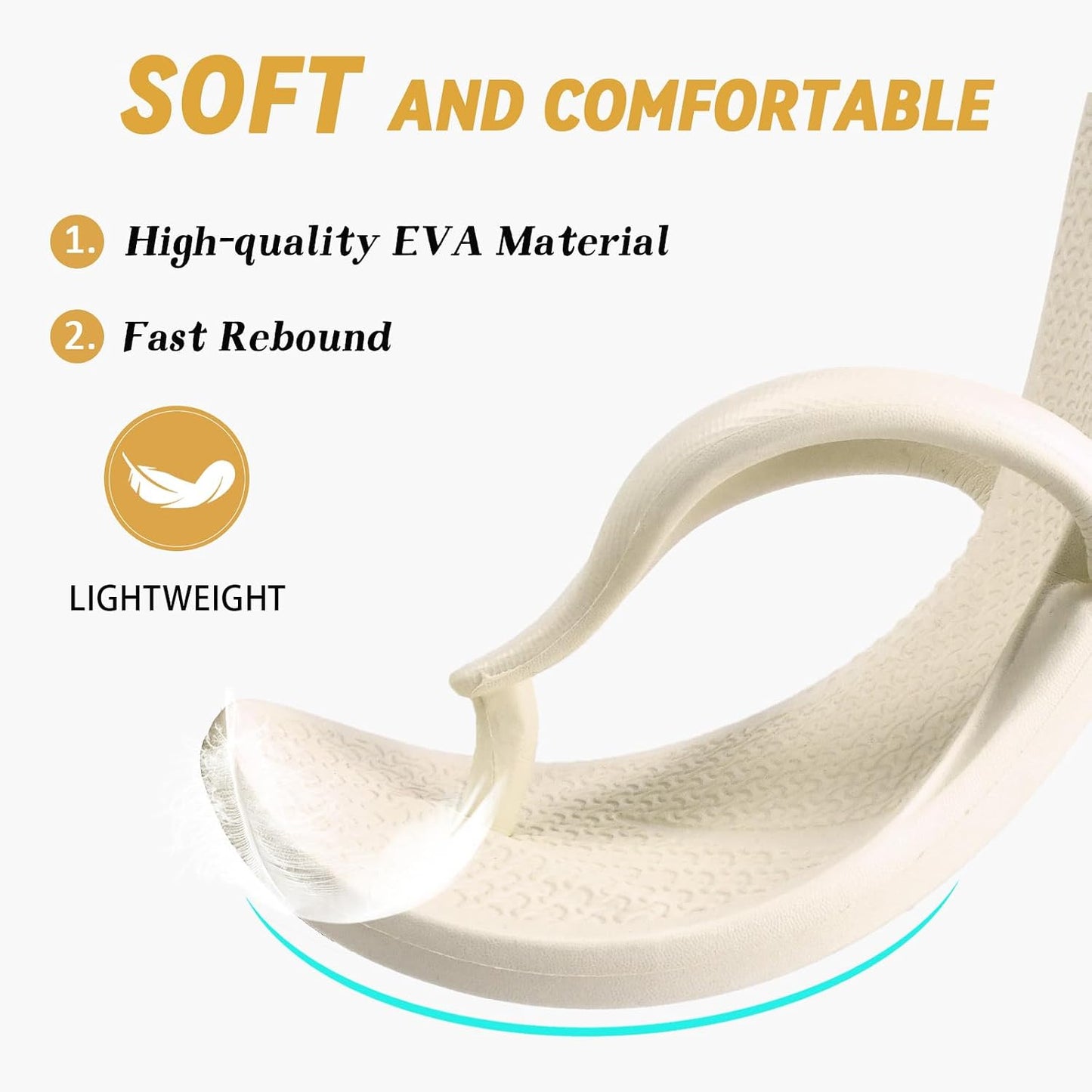 Flip Flops for Women & Men - Lightweight Non-Slip Shower Shoes | Foldable Quick-Dry Travel Slippers for Summer Beach
