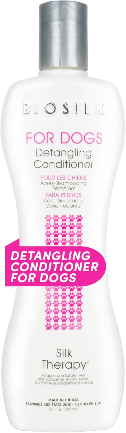 BioSilk Dog Detangling Conditioner - Silk Therapy for Smooth Coats | 12 Fl Oz