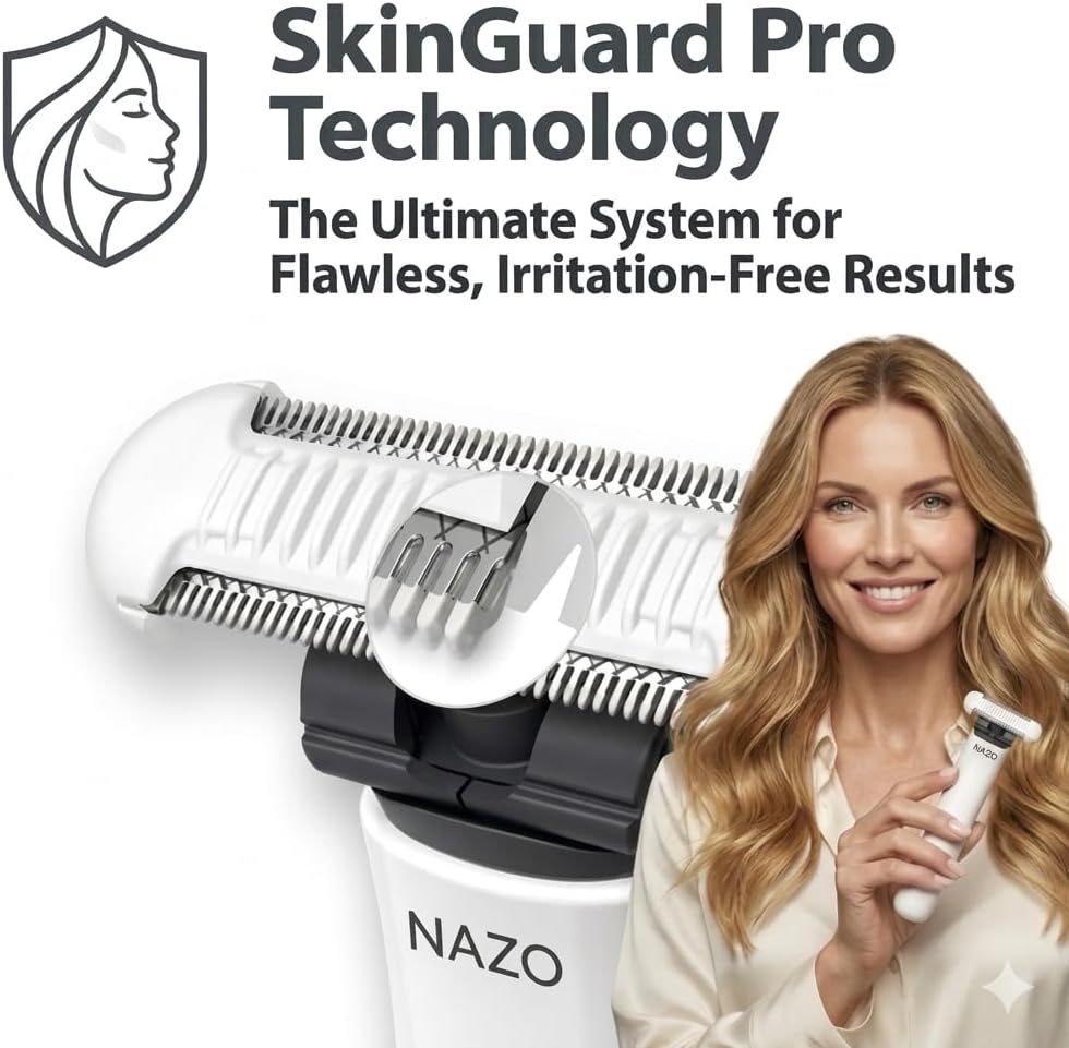 Light Bikini Trimmer for Women & Men - Waterproof Electric Razor for Pubic Hair & Sensitive Areas | Cordless, Painless, Dual Edge Blade