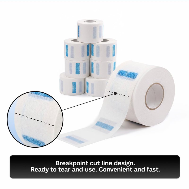 Studio Limited Disposable Barber Neck Strips Tape Paper Roll Barber Supplies Neck Strip Disposable Paper - White (1000 Strips, 10 Rolls)
