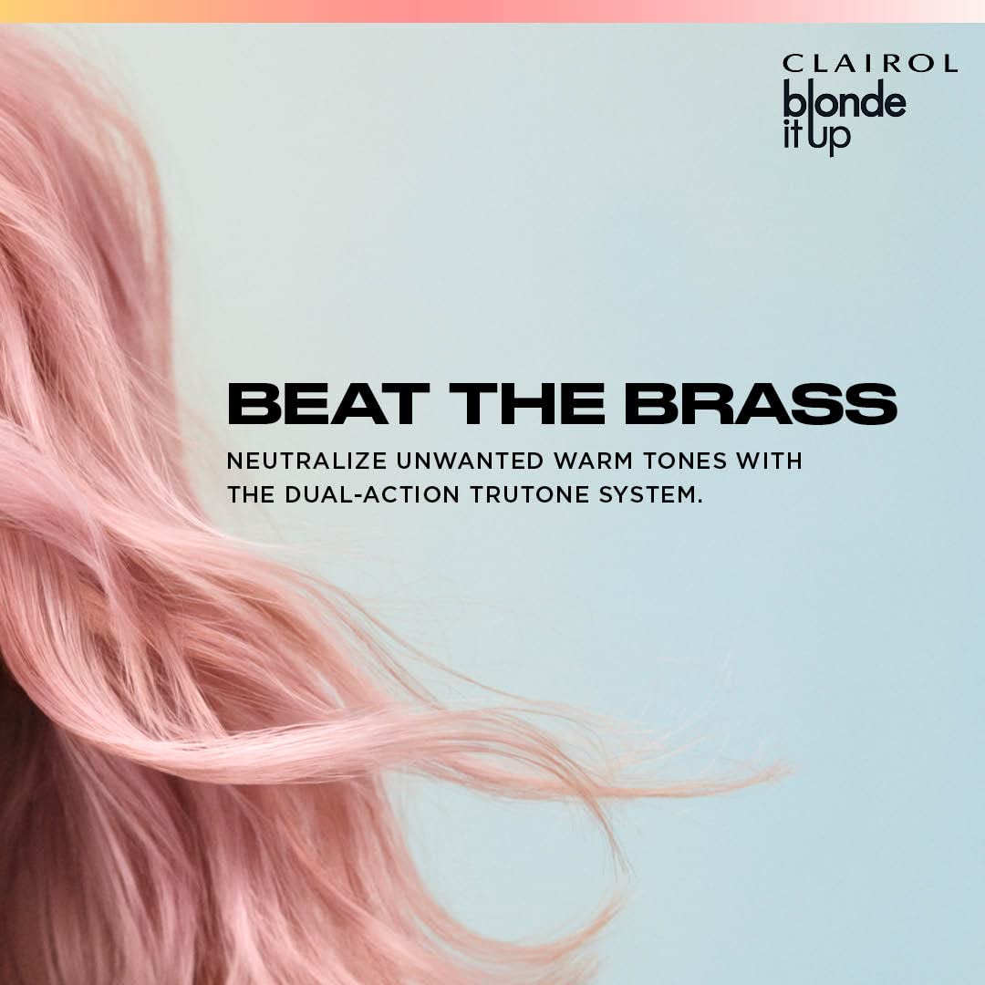 Clairol Blonde It Up Crystal Glow Toners Demi-Permanent Hair Dye, Rose Quartz Hair Color | Ammonia Free | Add Pearlescent Tones to Pre-Lightened Shades | Neutralizes Warmth | Pack of 1