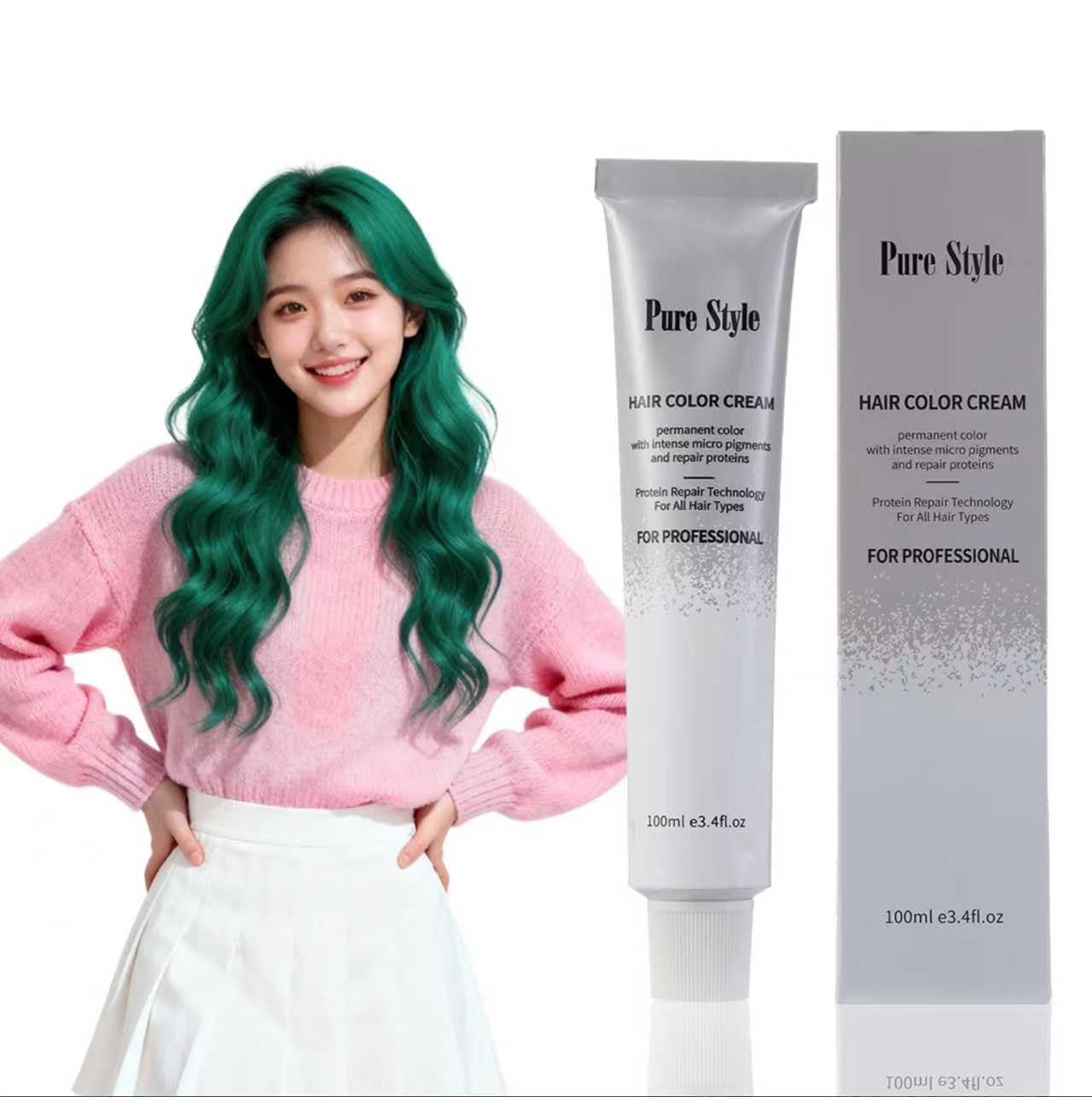 Hair Color Diluter Cream - Ammonia-Low Permanent Dye for At-Home Salon Quality | 3.4 fl oz (100ml) Nourishing Formula