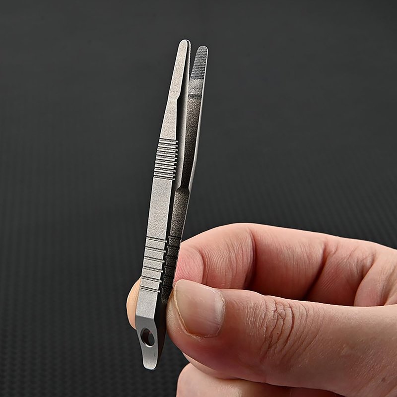 NHDT SW912 Small Titanium Tweezers Tool.Ultralight and Portable EDC Tweezers, Easy to Hold, And Use for Precision Splinter Removal or Holding Small Parts.