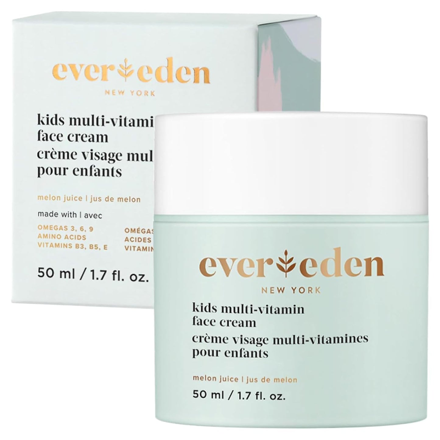 Evereden Kids Face Cream - Clean Non-Toxic Peach Moisturizer | 1.7 oz Skin Care for Children