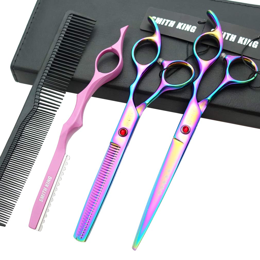 Professional Hair Cutting & Thinning Scissors Set - 6.0 Inches | Black Razor Edge