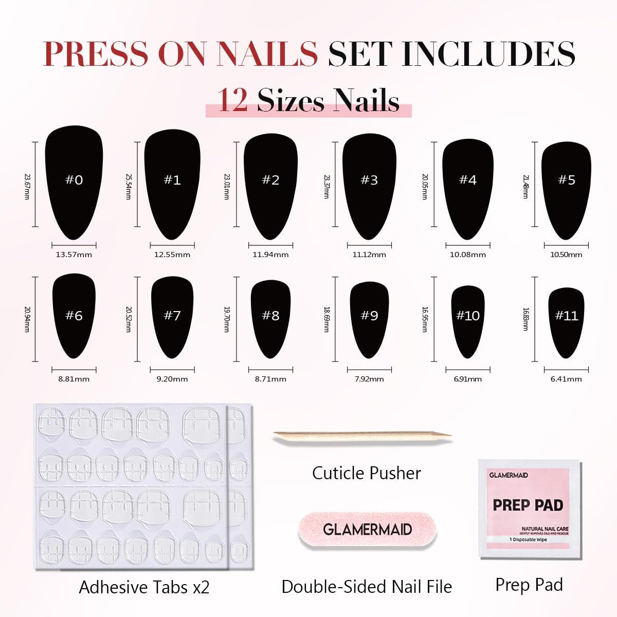 Glamermaid Cherry Red Press-On Nails - Handmade Jelly Soft Gel | Medium Almond & Stiletto Shapes