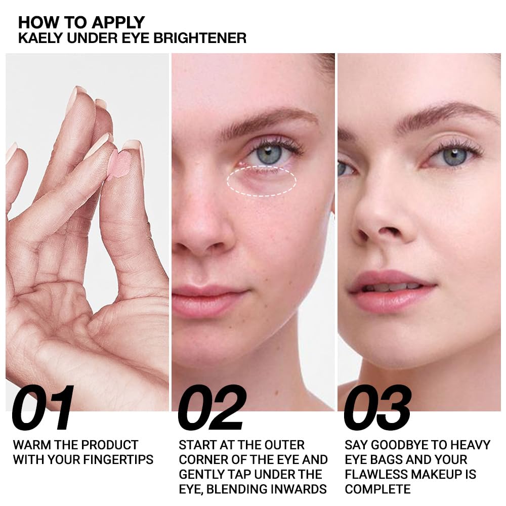 Under Eye Corrector Brightener - Full Coverage Peach Concealer for Dark Circles | Nourishing Waterproof Cream Pot