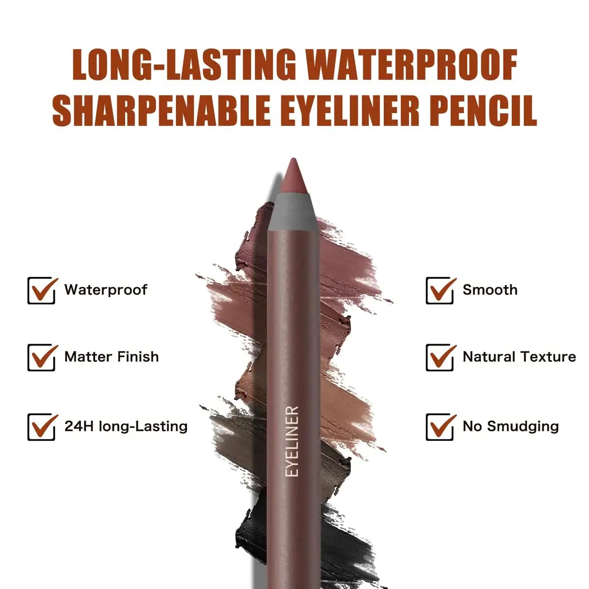 Waterproof Eyeliner Duo - 24HR Long-Lasting Precision Pencil | 1.5mm Tip, 7 Shades Available