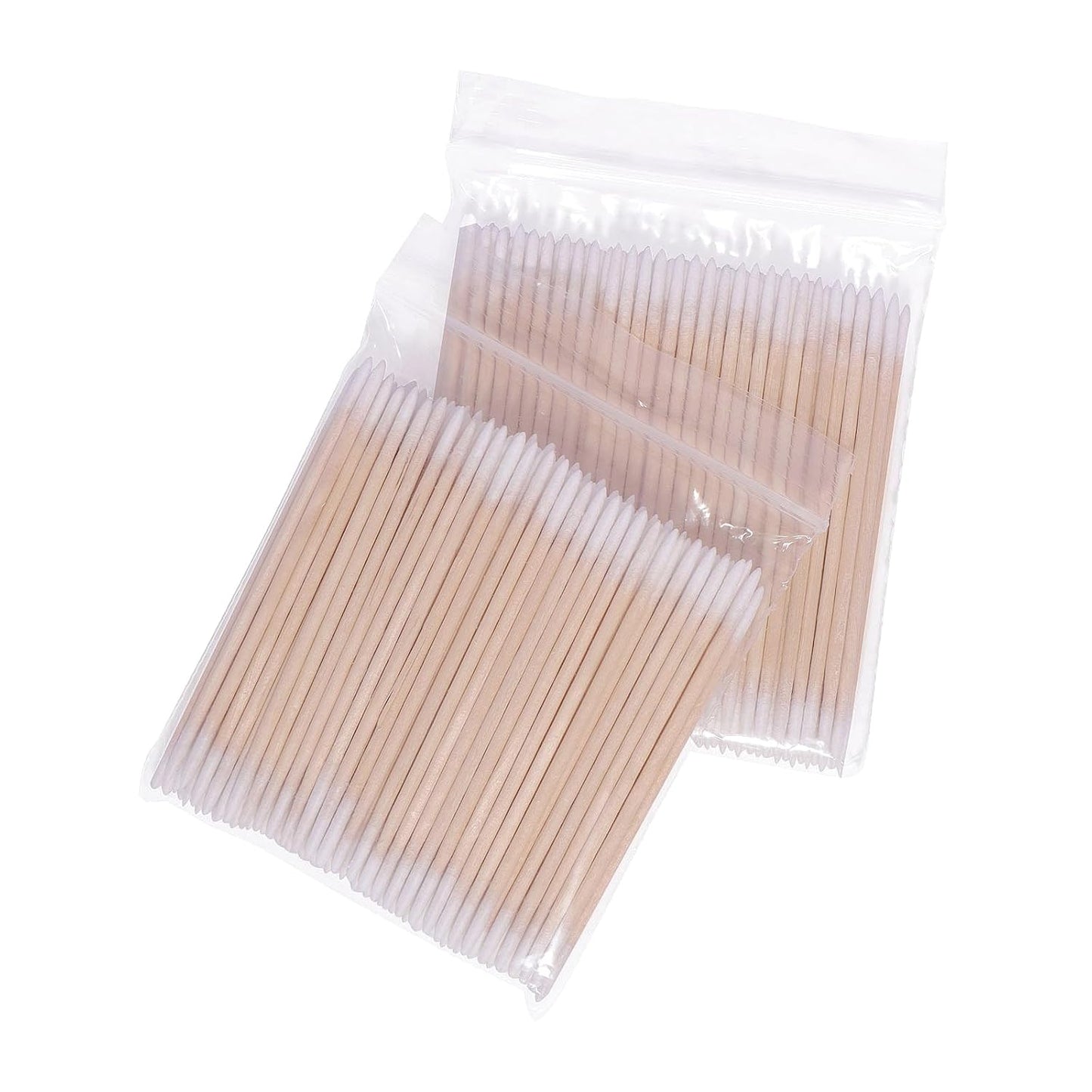 Double-Sided Wood Cotton Swabs - 1000pcs Microbrush Eyelash Cleaning Sticks | Ideal for Nails & Cosmetic Use