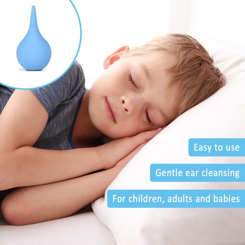 3 Pack Hand Bulb Ear Syringes, Soft Reusable Rubber Suction Ear Bulb Syringe Ball, Baby Ear Cleaning Bulb, Ear Washing Squeeze Bulb for Kids, Adults, Pet (3 Sizes)