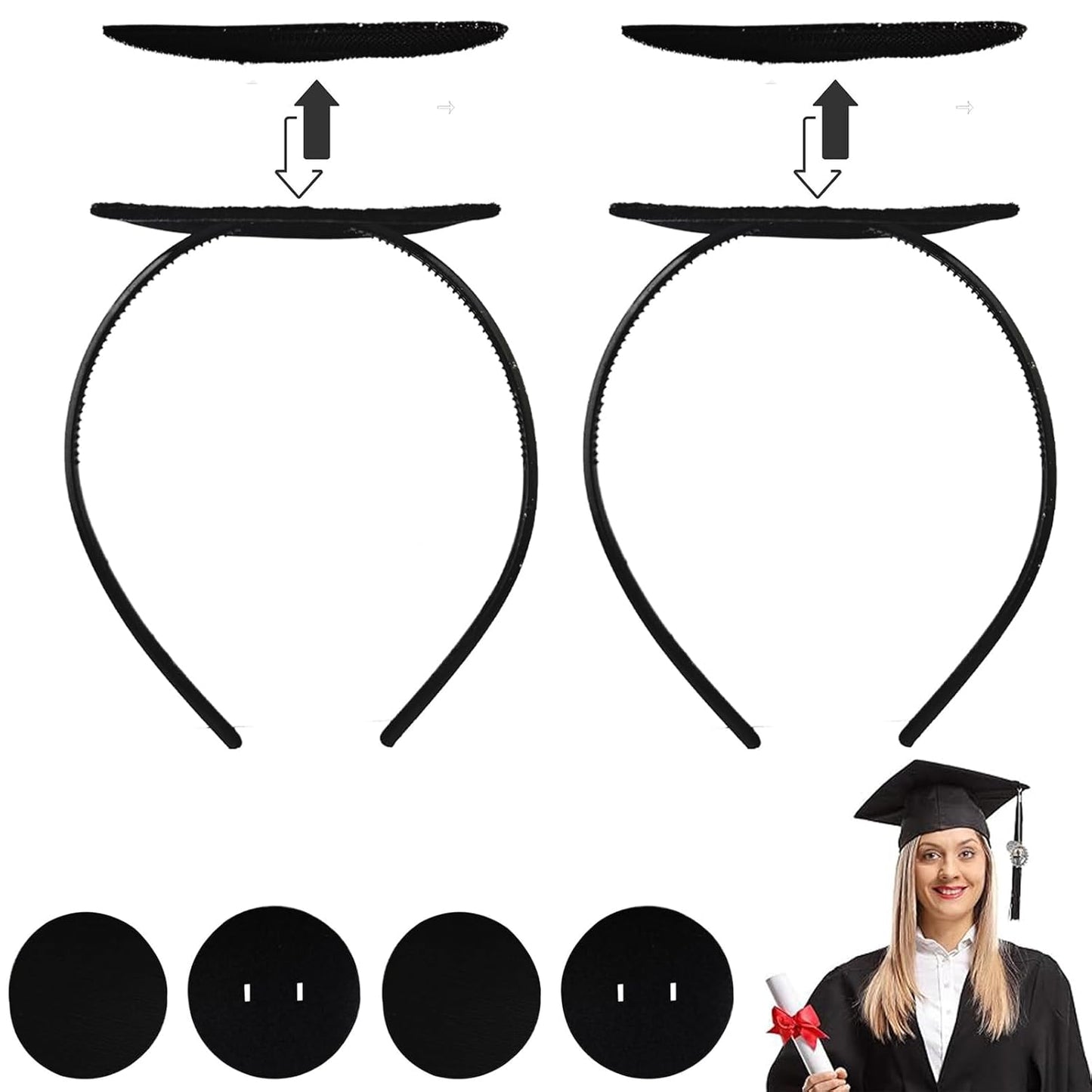 Graduation Cap Headband - Secure Your Cap with Stylish Upgrade Insert | Perfect Gift for Graduates