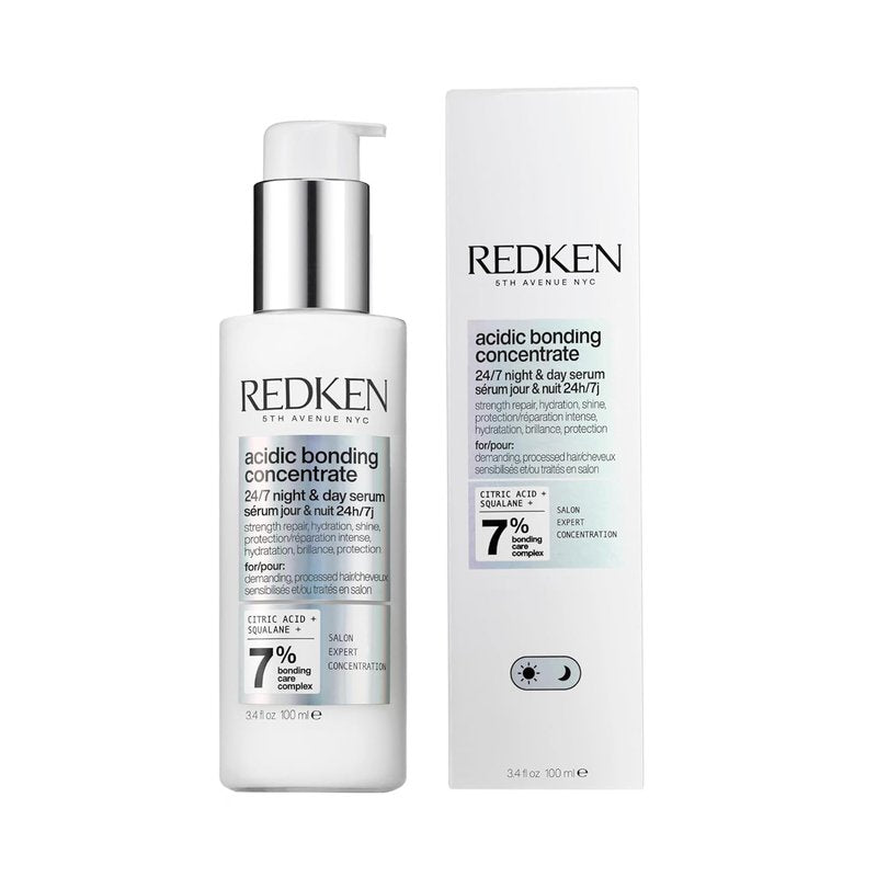 Redken Acidic Bonding Concentrate Serum - Overnight Repair for Damaged Hair | Lightweight & Anti-Frizz