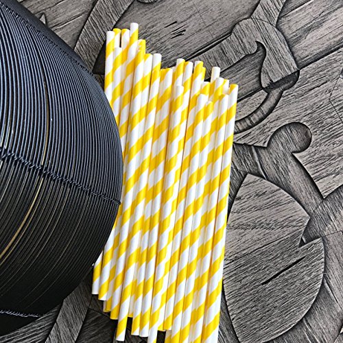 Mardi Gras Paper Straws - 150 Pack, 7.75 Inches, Biodegradable