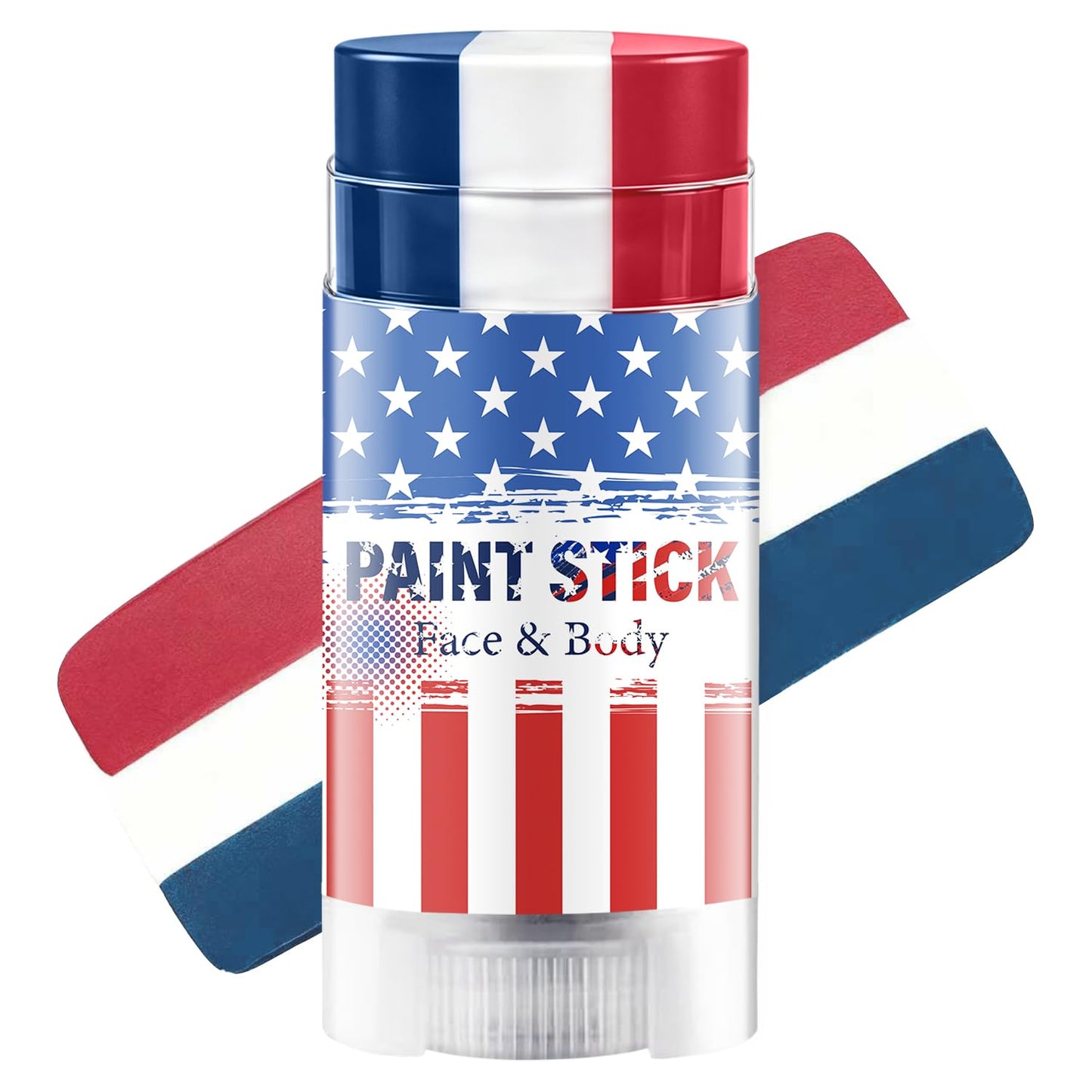 USA Face Paint Stick - Red, White & Blue for World Cup Fans | Sweatproof, High Pigment, Patriotic 4th of July Accessories