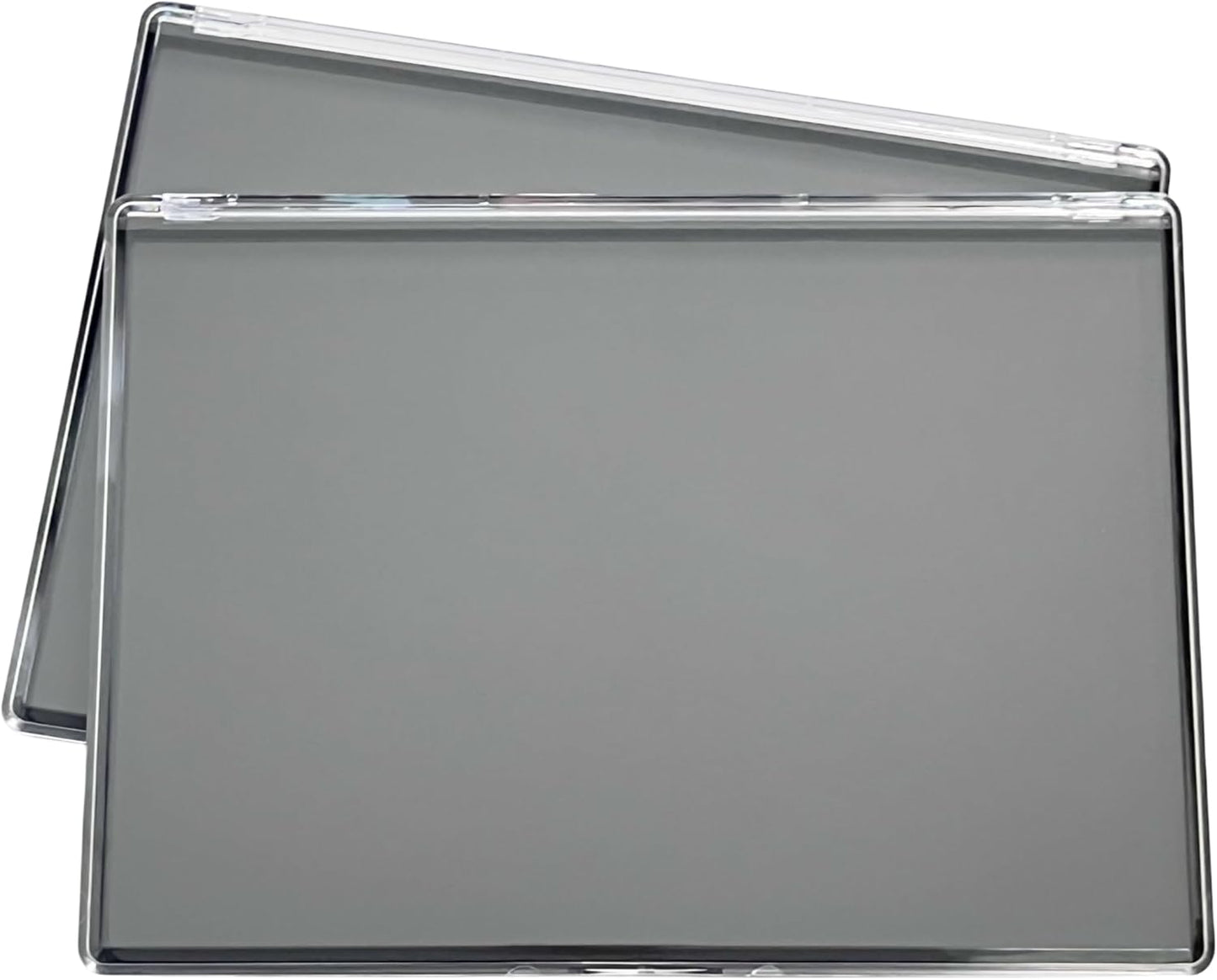 Magnetic Makeup Palette - 2 Pack XL Large Clear Top Storage Box with 40 Metal Stickers | 9.25'' x 6.57''