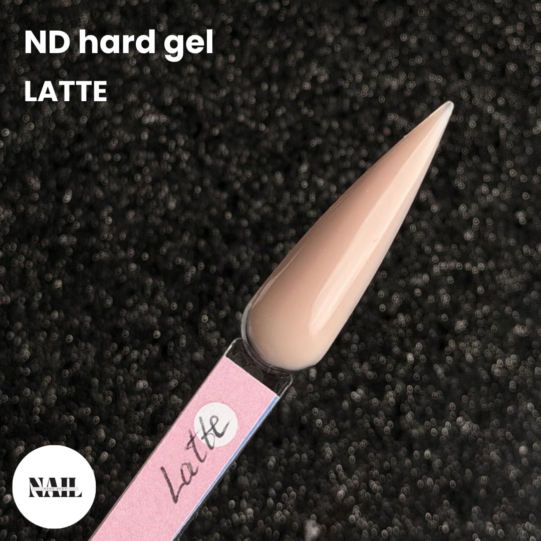 Nail Dark Latte Hard Gel for Nails, HEMA & TPO Free Builder Gel for Extensions, Overlay & Nail Strengthening, Self-Leveling UV LED Nail Gel, Long-Lasting Gloss Finish, 30ml