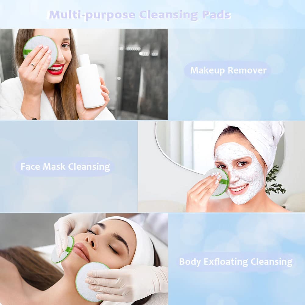 Reusable Makeup Remover Pads - Hypoallergenic Facial Wipes for Mascara, Eye Shadow, Lipstick | 3 Pcs, 4.5" Diameter