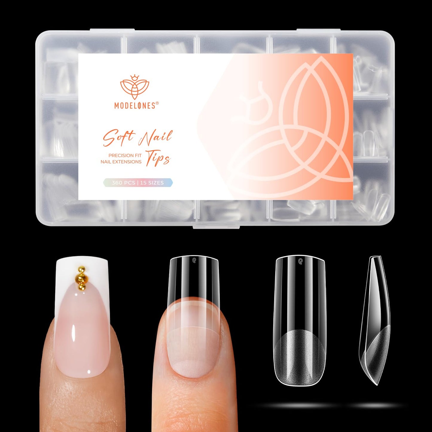 Rhinestone Nail Gem Glue - Super Strong No Wipe Adhesive with Dual-Use Brush | 2×5 ml
