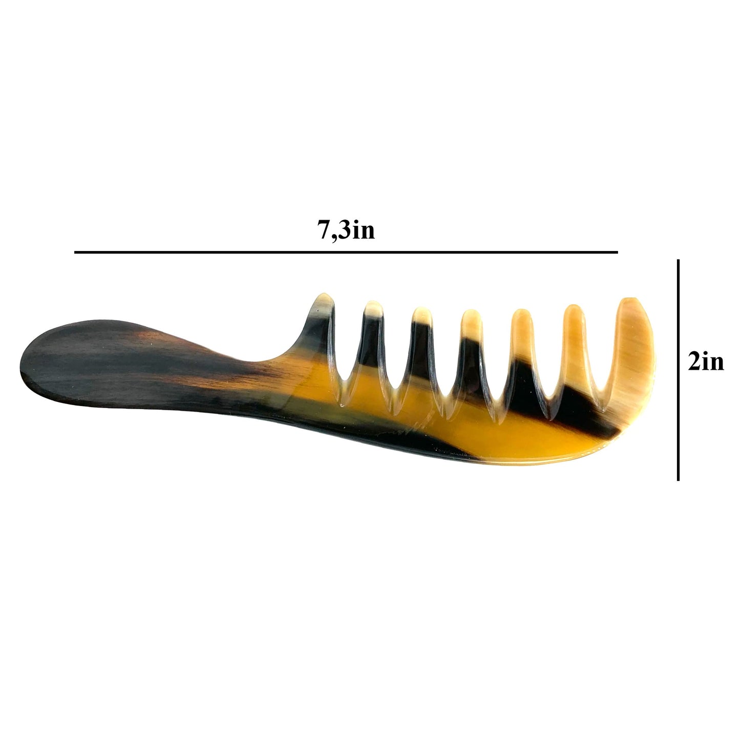 Natural Buffalo Horn Comb, Anti-Static Handmade Pocket Hair, Beard and Fine Tooth Comb, Gift for Men, Women, Mom, Dad, Wife, Daughter - Mothers Day, Birthday (Style C)