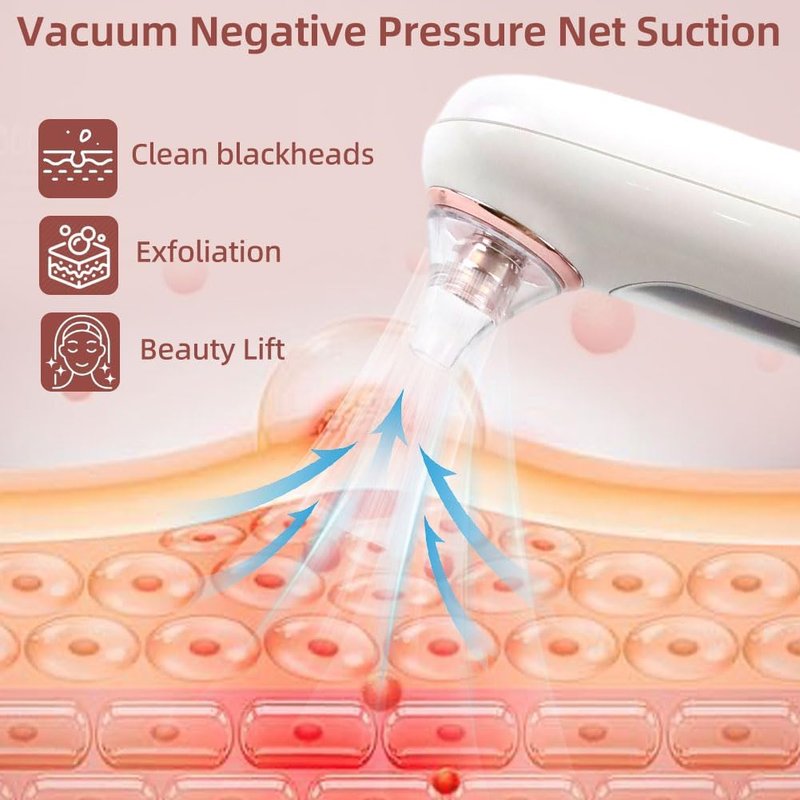 Blackhead Remover Vacuum - 5-Speed Type-C Rechargeable Extractor with 4 Heads | Effective Face & Nose Tool for All Skin Types