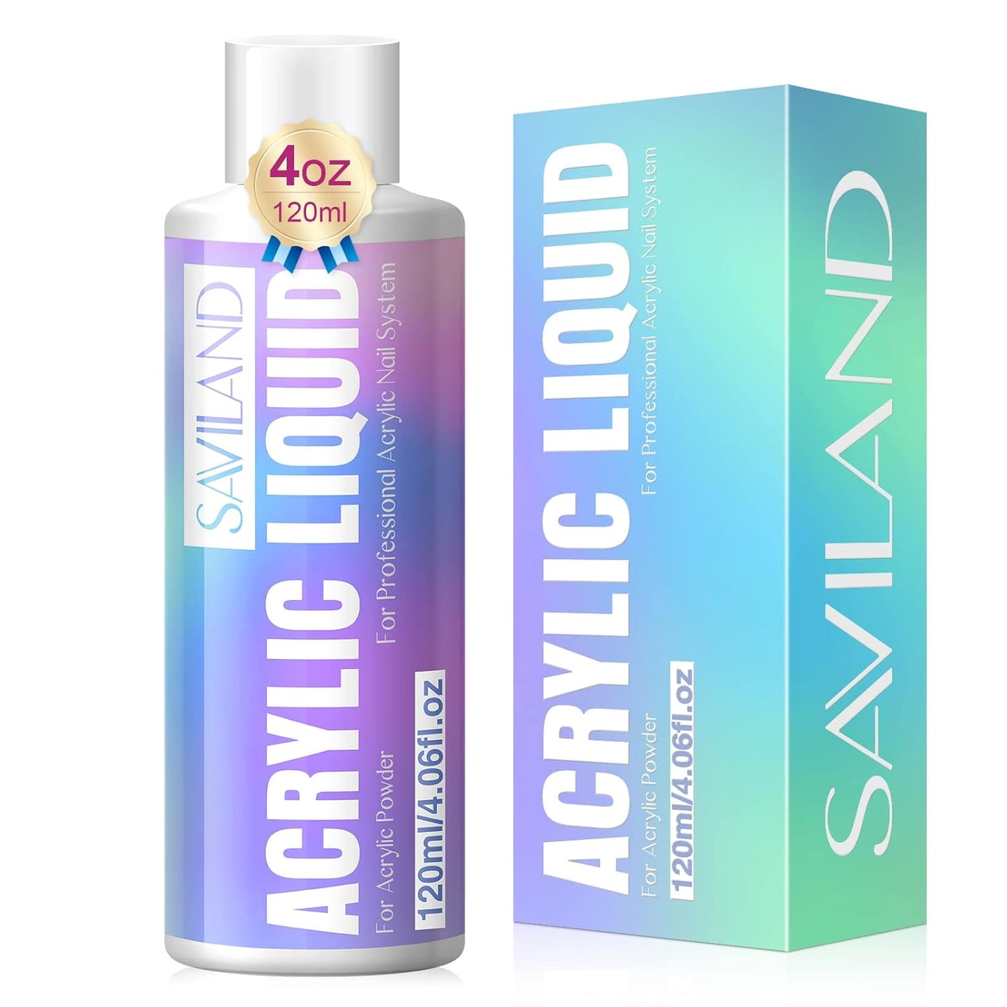 SAVILAND Pure EMA Monomer Acrylic Nail Liquid - Peach Scent, Non-Yellowing Formula | 240ml