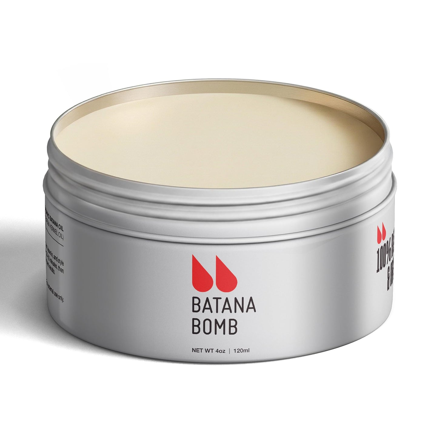 Batana Bomb Beard Balm, Unscented Natural Beard Growth for men, Conditioner & Softener – Sensitive Skin, 100% Pure Organic Batana Oil, 4 oz