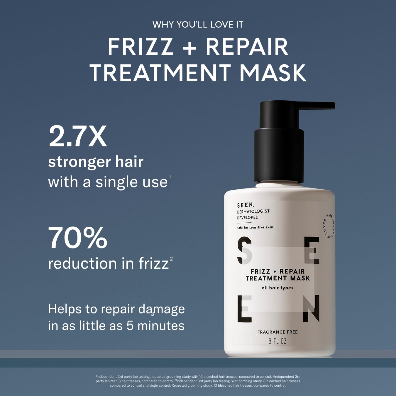 Frizz Repair Treatment Mask - Nourishing Formula for Stronger, Smoother Hair | Safe for Sensitive Skin