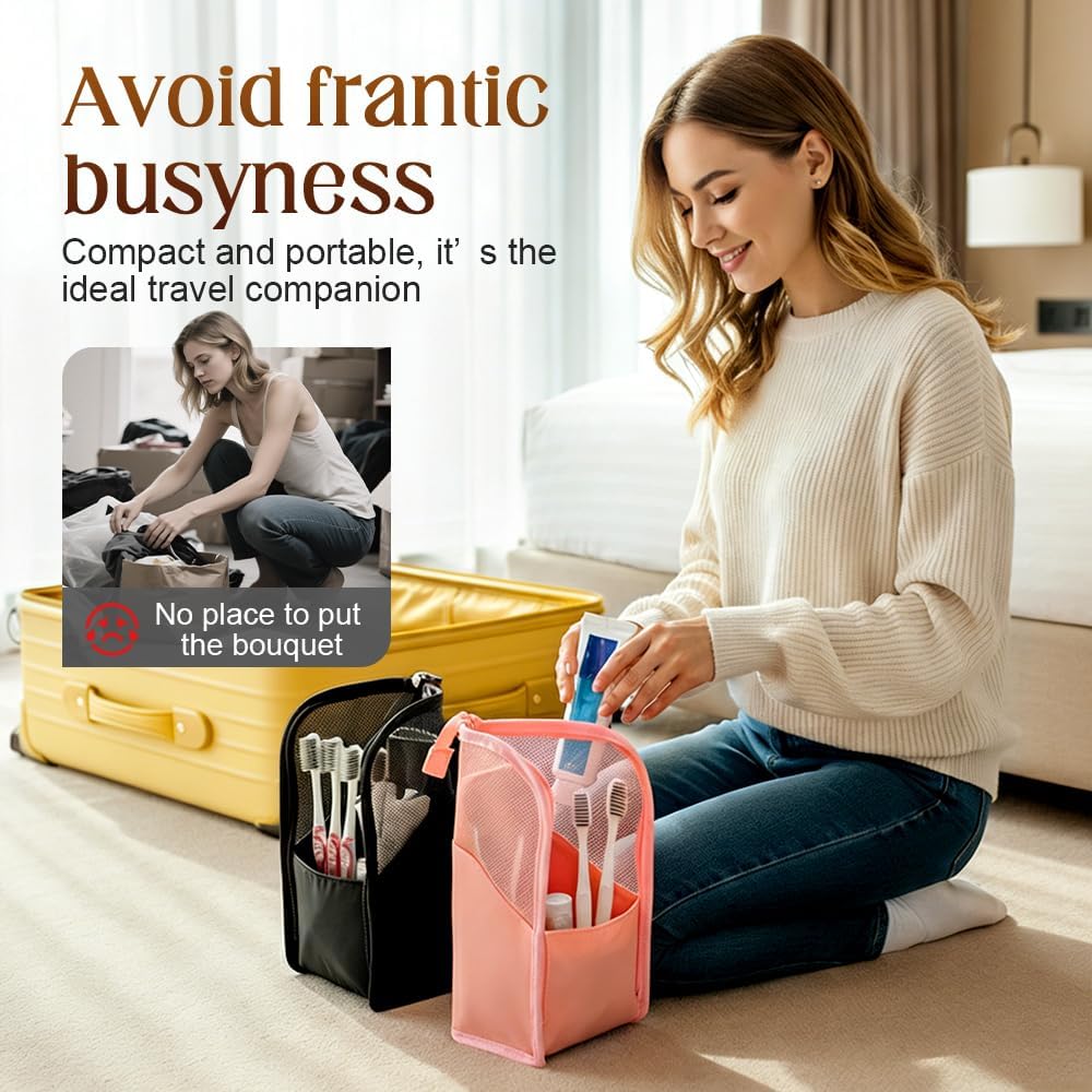 Portable Travel Toiletry Bag - Lightweight Waterproof Organizer | Black