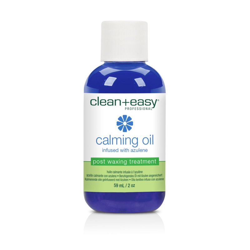 Clean + Easy Post Waxing Treatment, Azulene Oil – for Sensitive Skin, Soothes Irritation & Removes Wax Residue After Hair Removal, After Wax Care, 2 oz