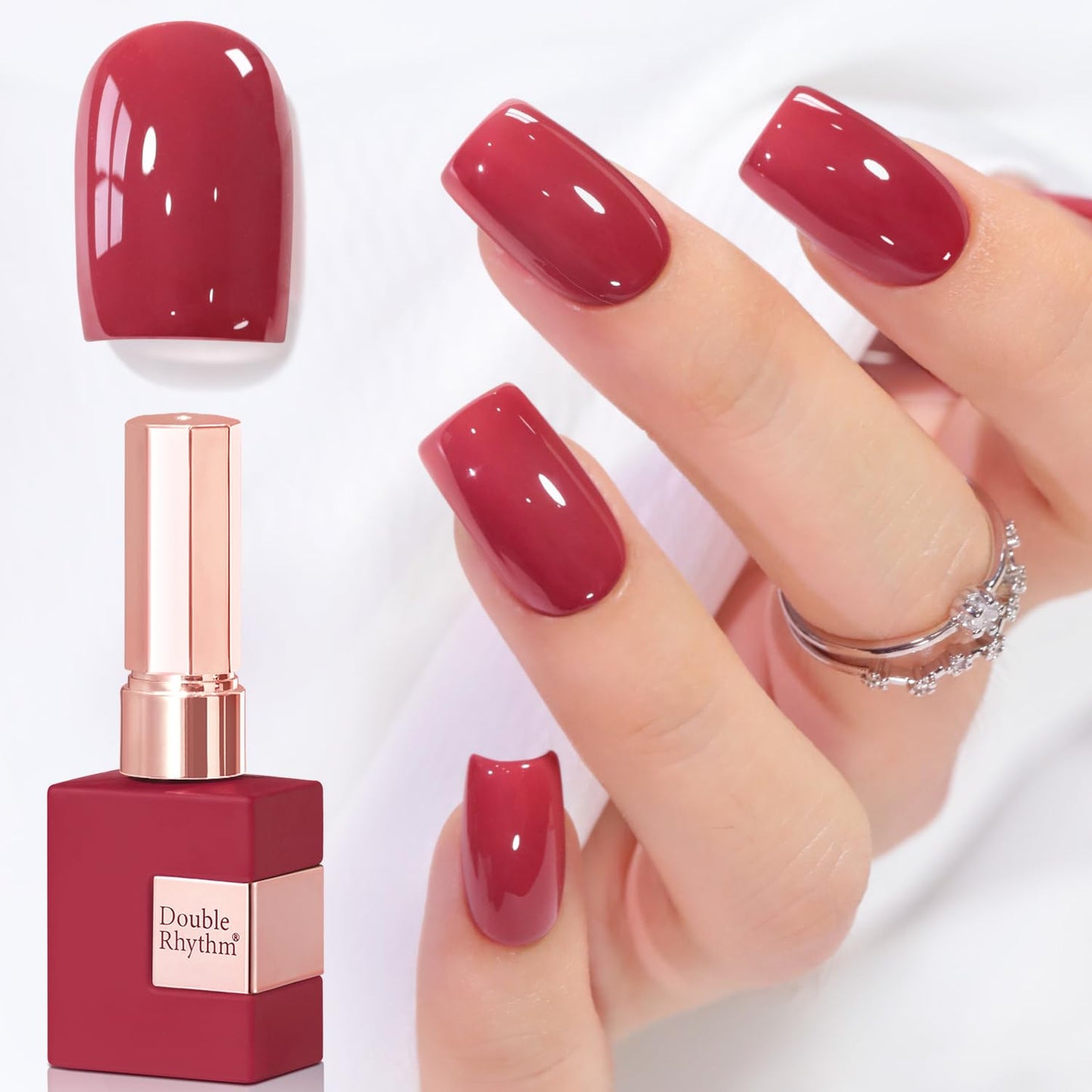 Gel Nail Polish - Translucent Light Milky Pastel for DIY Manicure | 0.5 Oz Rose Pink