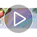 Gersoniel 40 Pcs Mermaid Party Plates & Napkins Set - Purple Seashell Design