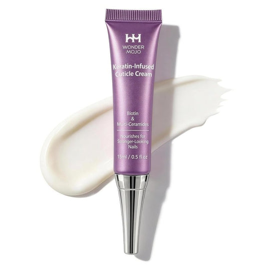 Nail & Cuticle Cream - Keratin, Biotin & Ceramides | Non-Greasy Moisturizer for Dry Cuticles, 0.5 Fl Oz