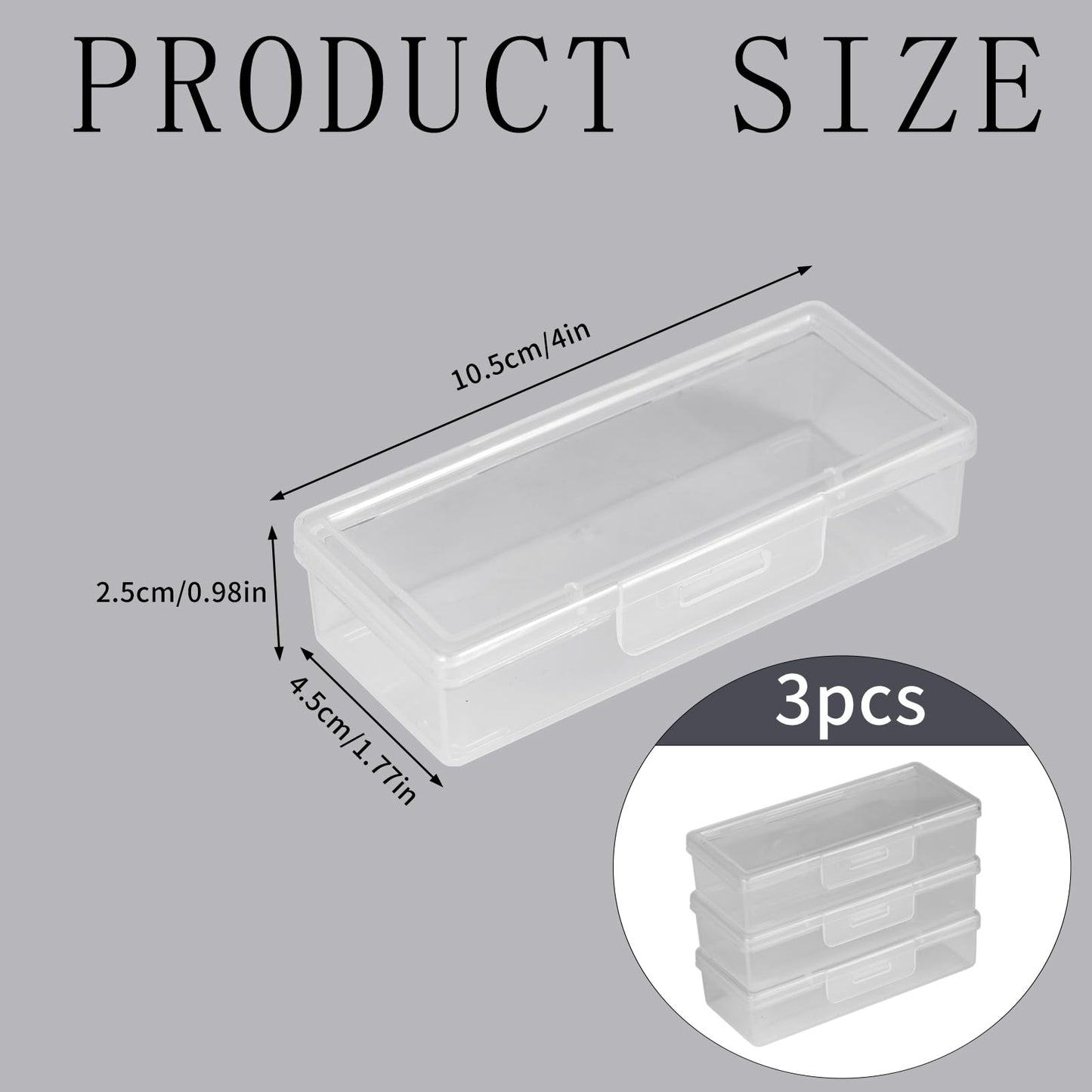 LIGHUFEIC 3Pcs Cotton Swab Holder for Travel,Portable Dental Floss Case Clear Plastic Cotton Pad Holder,Travel Floss Picks Case Storage Containers with Dustproof Lid
