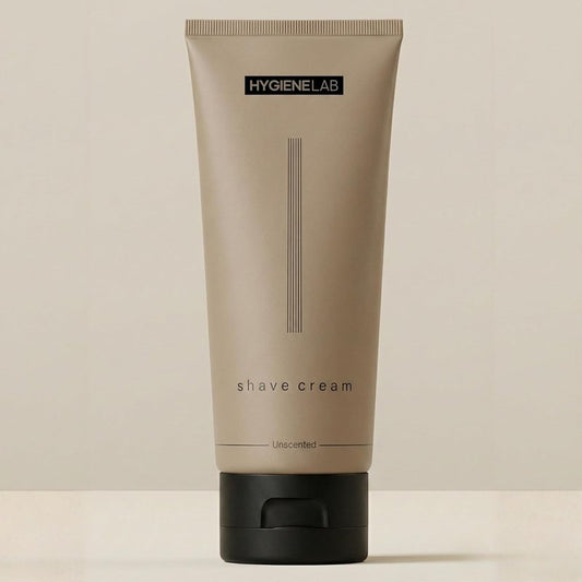 HygieneLab Shaving Cream - Fragrance-Free, Non-Toxic Formula with Aloe Vera & Shea Butter | 6.76 oz for Sensitive Skin