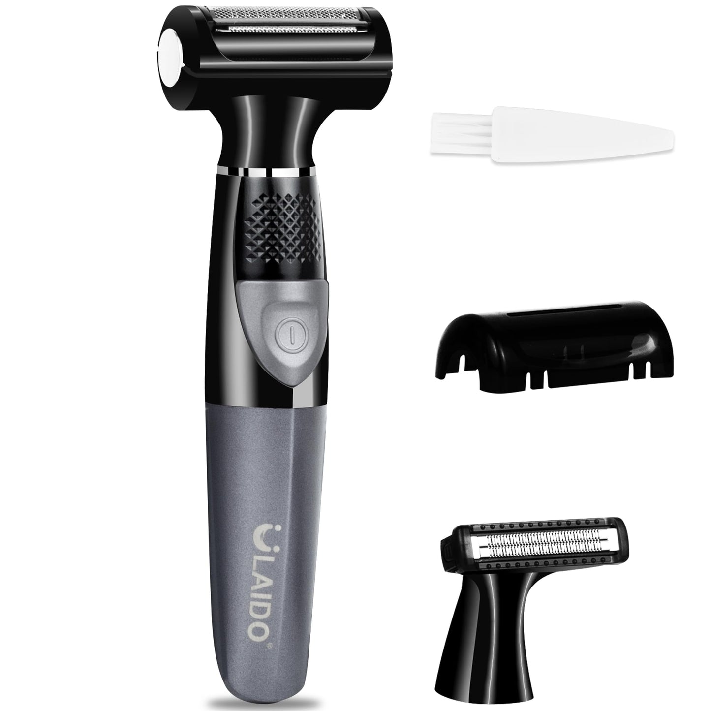 ULAIDO Electric Groin Pubic Hair Trimmer, Body Hair Trimmer for Men, Body Hair Groomers, Waterproof Wet/Dry Ball Trimmer for Full Body and Privates with Replacement Body Groomer Foil Heads