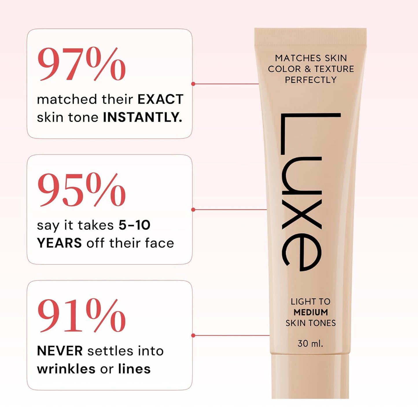 Luxe Color Changing Foundation for Women - Adapts to Skin Tone | Buildable Light-to-Medium Coverage - Dark Shade