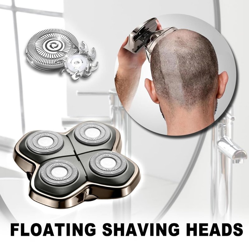 TRAH Shaver PRO 4 Head Replacement Blade Compatible with Skull Shaver Pitbull Pro for Pitbull Silver Gold PRO SX5 & Palm MX5 & Butterfly Kiss Pro - Bald Men Electric Shavers Accessories