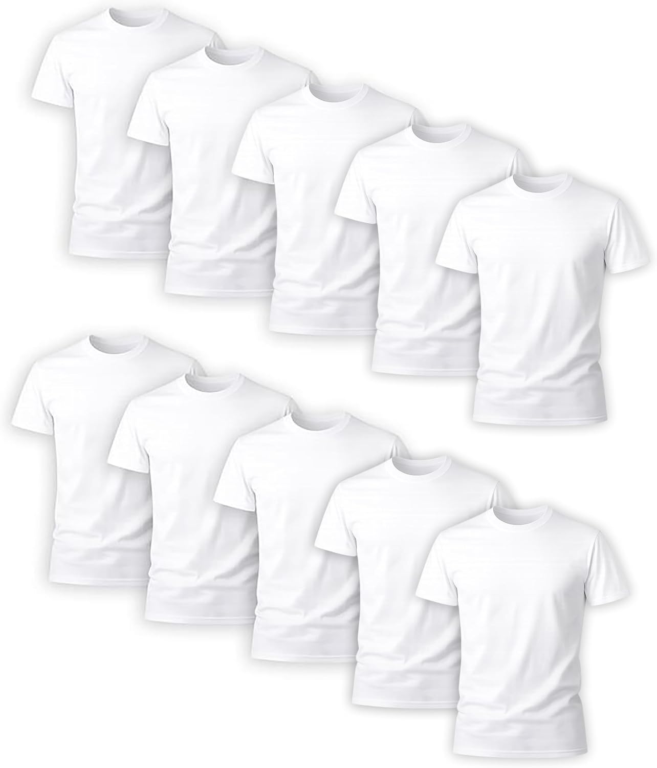 Hanes Men's Cotton Undershirts - Stay-Tucked, Soft Fabric | White/Black Multipack