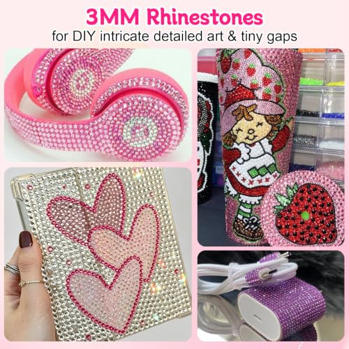 CANVALITE 24000Pcs Rhinestone Bedazzling Kit with Glue & Picker Pen