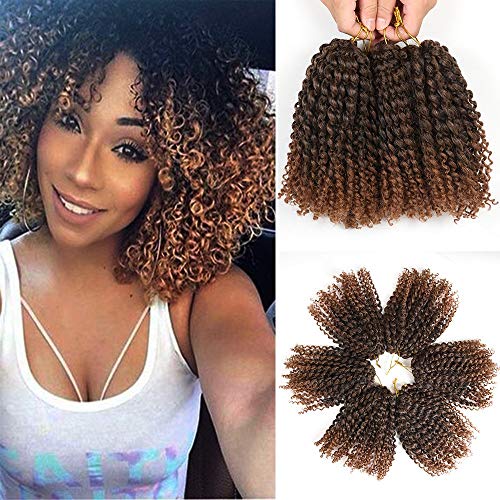 8 Inch Passion Twist Crochet Hair - 3 Bundles for Black Women