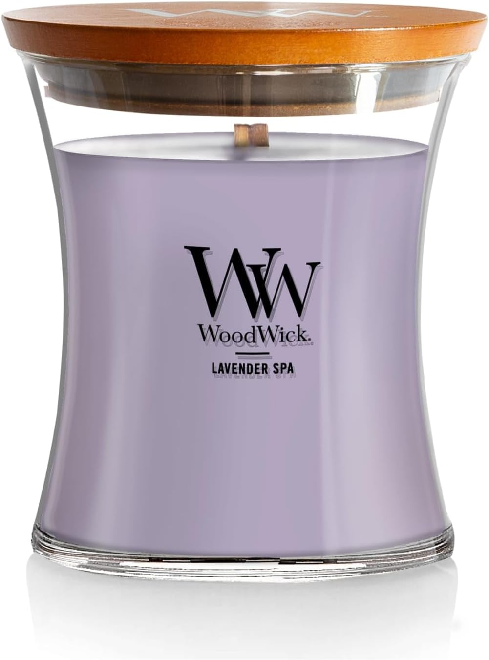 WoodWick Medium Hourglass Candle - White Tea & Jasmine Scent | 9.7oz, Crackling Burn, Perfect for Gifting (Pack of 4)