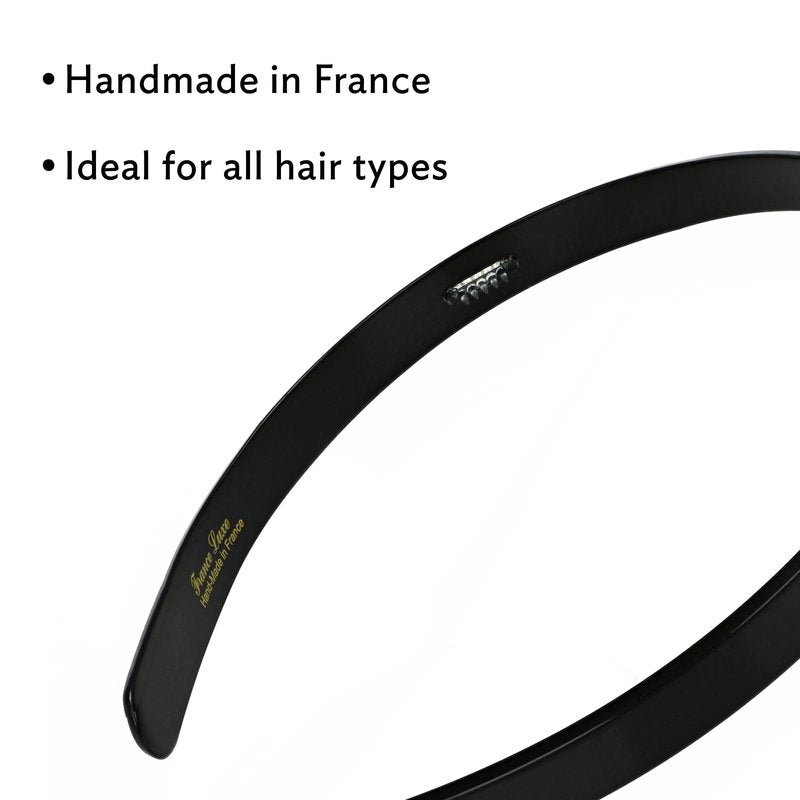 France Luxe Ultracomfort Headband, 1/2”, French Classic, Non Slip Skinny Headbands for Women With Gentle Teeth, Flexible Plastic, Women's Hair Accessories, South Sea Faux Shell