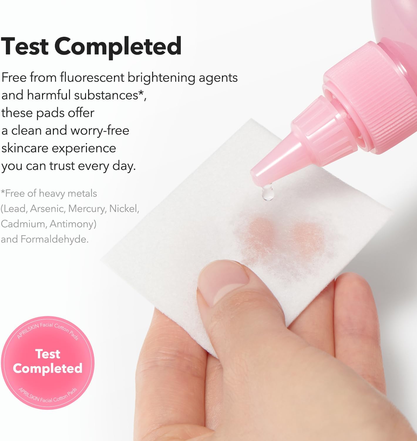 APRILSKIN Facial Pads - Lint-Free Toner & Makeup Remover | Custom Fit Up to 9.25" | Dermatologist-Approved for Sensitive Skin (60ct)