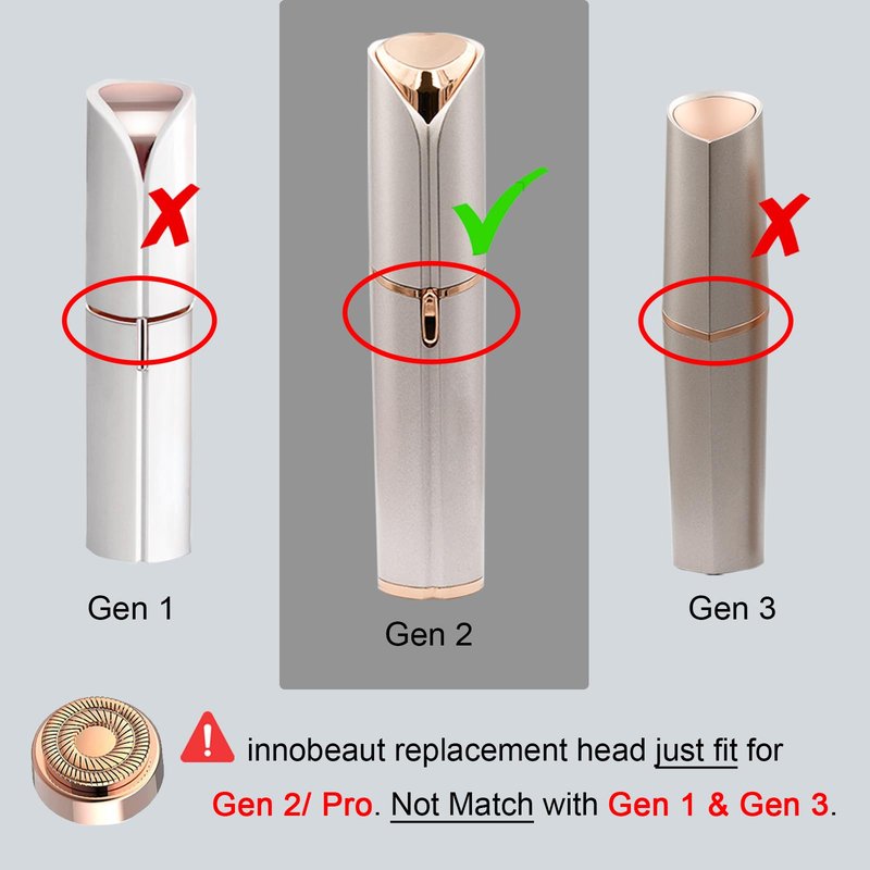 Refill for Flawless Replacement Heads Gen 2 Compatible with Finishing Touch Flawless Facial Hair Removal tool for Women As Seen On TV, 8-pc Pack