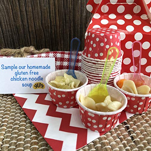 Mini Polka Dot Rainbow Paper Cups - 100 Pack for Treats