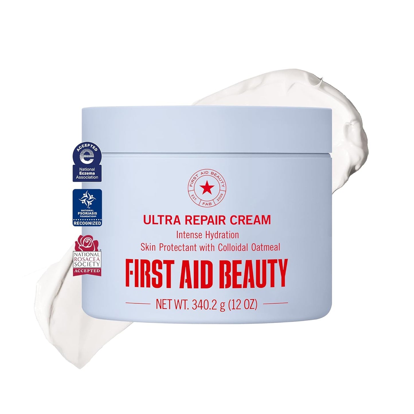 First Aid Beauty Ultra Repair Cream - Intense Hydration Face & Body Moisturizer | Eczema Support, Fragrance-Free