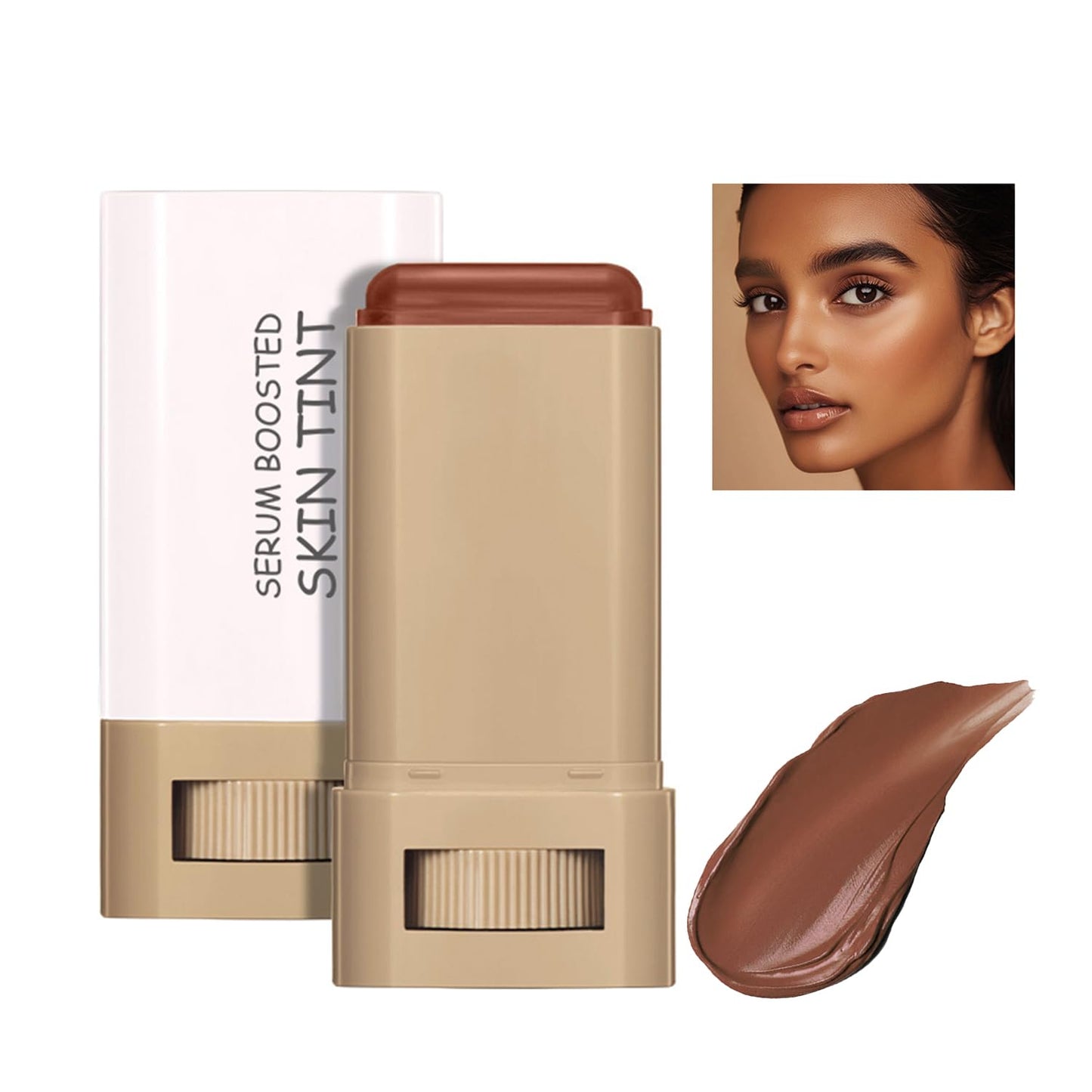 Foundation Stick - Serum-Boosted Beauty Balm for Contouring & Skin Tint | Buildable Coverage, Natural Finish, Long-Lasting Wear
