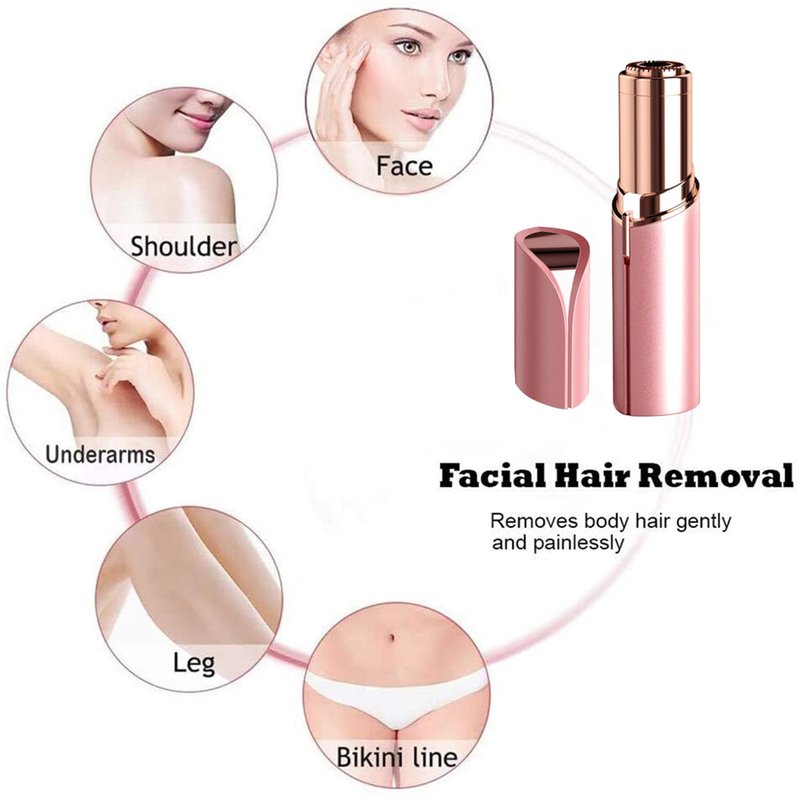 Facial Hair Removal for Women Painless Hair Remover, Waterproof Shaver Razor Hair Remover with LED Light for Face Bikini Peach Fuzz Upper Mustache Lip Chin (Rainbow)