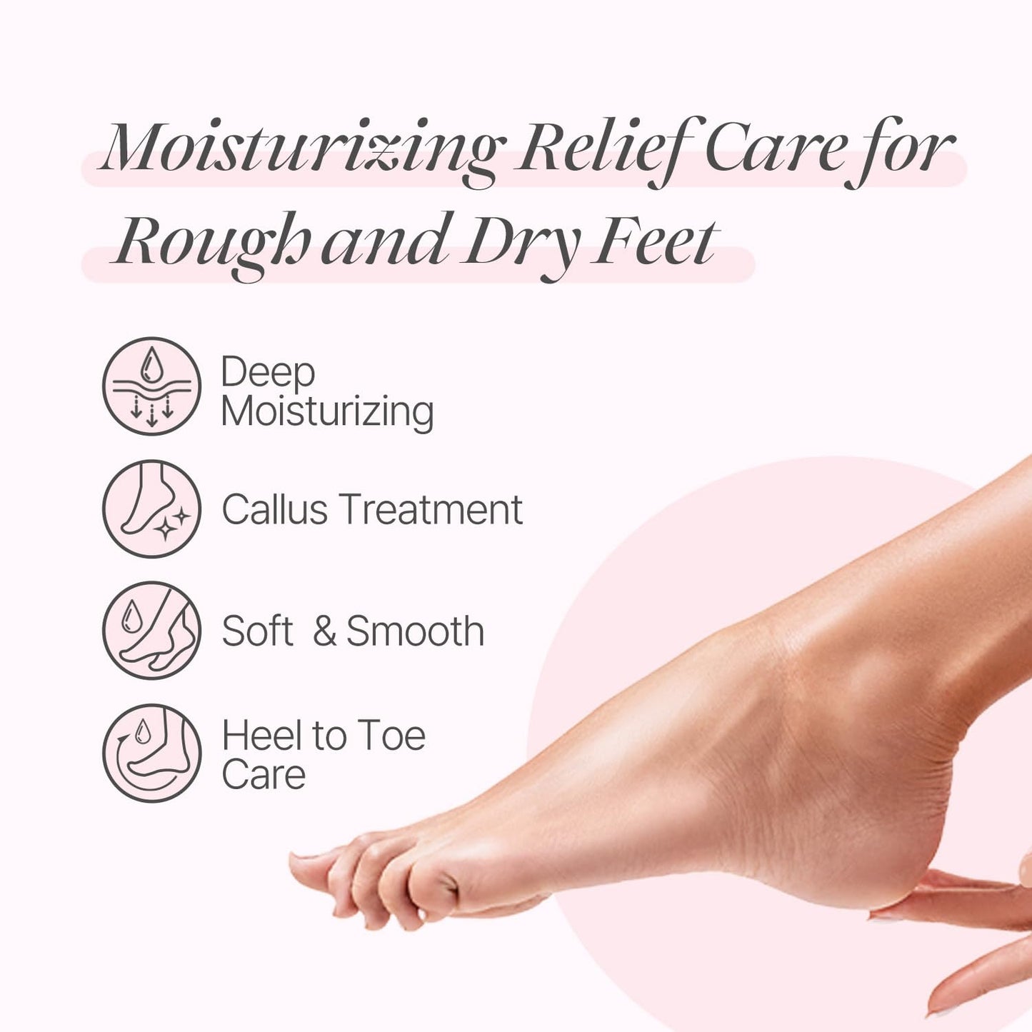 koelf Rose Petal Satin Foot Mask (5pairs) - Korean Skin Care, Intensive Nourishing Socks, Rose Scented Foot Repair Masks with Peptide, Collagen, Shea Butter, Urea for Smooth Feet, Foot Treatment