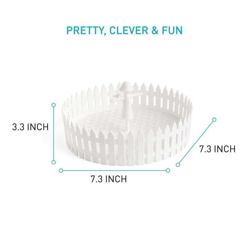 PELEG DESIGN Seed Field Seed Starter for Kitchen Use, Indoor Seedling Tray w/Fence and a Scarecrow, Fits Any Plate, Ideal for Any Sprouting Seeds